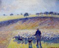 羊飼いと羊 1888年 カミーユ・ピサロ